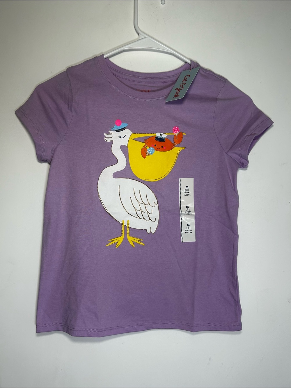 Cat & Jack Girls' Short Sleeve Pelican Graphic T-Shirt Relaxed Fit